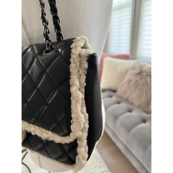 NWT Gilda Paris Quilted Fur Baguette Bag | SHIPS OUT SAME DAY or NEXT DAY - Picture 6 of 7